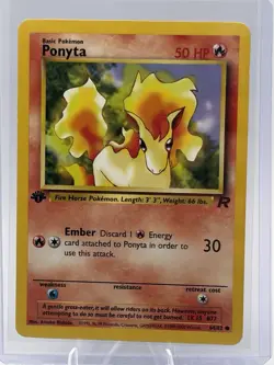 POKEMON PONYTA 64/82 1ST EDITION TEAM ROCKET NM NEAR MINT Pokemon - Image 2
