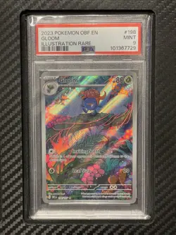 2023 PSA 9 Gloom #198 Illustration Rare Pokemon TCG S&V Obsidian Flames - Image 1