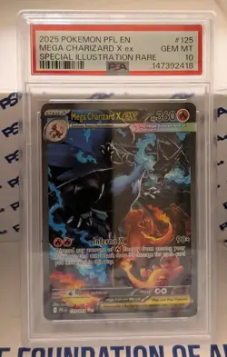 Pokemon 2025 Mega Charizard X ex 125/094 SIR Phantasmal Flames GEM MINT PSA 10 - Image 1