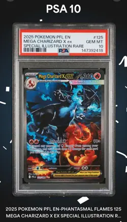 Pokemon 2025 Mega Charizard X ex 125/094 SIR Phantasmal Flames GEM MINT PSA 10 - Image 3