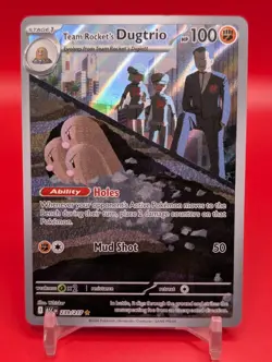 Pokemon TCG Team Rocket's Dugtrio 239/217 ASC Full Art Holo - Image 1