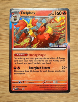 Delphox MEP 074 - Prerelease Stamped Promo - Pokemon TCG: Chaos Rising - NM - Image 1