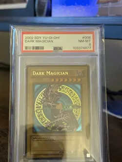 Yugioh 2002 - Dark Magician - SDY-006 Ultra Rare Holo - PSA 8 - Wavy - Image 1