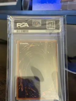 Yugioh 2002 - Dark Magician - SDY-006 Ultra Rare Holo - PSA 8 - Wavy - Image 2