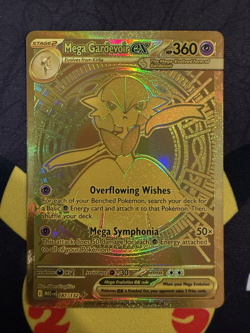 Mega Gardevoir EX 187/132 Gold ME01: Mega Evolution Holo Pokemon TCG EN - Image 3
