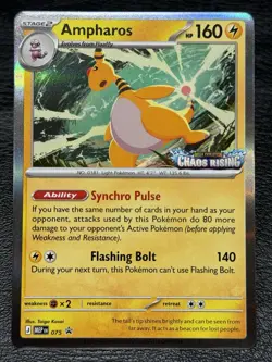 Ampharos MEP 075 - Prerelease Stamped Promo - Pokemon TCG: Chaos Rising - LP/NM - Image 1