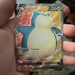 Pokemon Snorlax V Full Art Holo Ultra Rare 197/202 Sword & Shield 220HP - Image 4