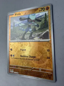 Pokemon TCG * Scarlet & Violet * 113/198 Riolu REVERSE HOLO Common * FRESH PK - Image 2