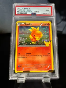 2021 POKEMON MCDONALD'S COLL #11 TORCHIC-HOLO PSA 9 - Image 1
