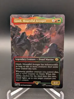 Gimli, Mournful Avenger (Borderless) Universes Beyond: Lord of the Rings Foil - Image 1