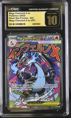 Pokemon Mega Charizard X ex 023 Ultra Rare Black Star Promo - CGC 10 PRISTINE - Image 1