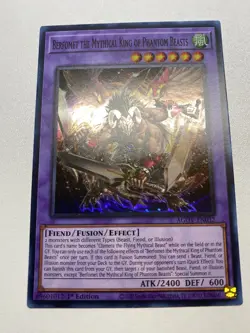Yu-Gi-Oh! Berfomet The Mythical King Of Phantom Beasts Super 1st AGOV-EN032 NM/M - Image 1