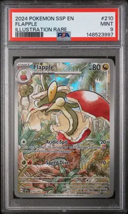 2024 POKEMON SSP EN-SURGING SPARKS ILLUSTRATION RARE #210 FLAPPLE PSA 9 - Image 1