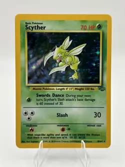 Pokemon TCG Scyther Jungle 10/64 Holo Unlimited Holo Rare - Image 1