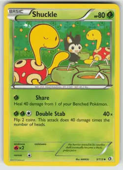 Shuckle 3/113 Uncommon Legendary Treasures Pokemon Near Mint - Image 1