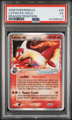 2006 Pokemon Ex Dragon Frontiers Holo Latias Ex #95 PSA 5 - Image 1