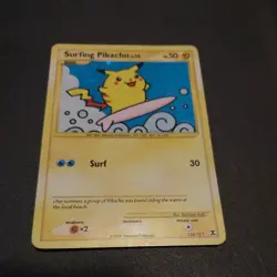 Surfing Pikachu 114/111 Secret Rare - Pokemon Rising Rivals - LP - Image 1
