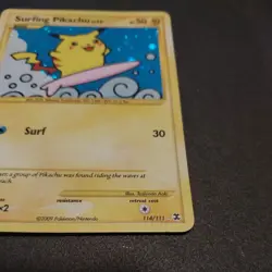Surfing Pikachu 114/111 Secret Rare - Pokemon Rising Rivals - LP - Image 2