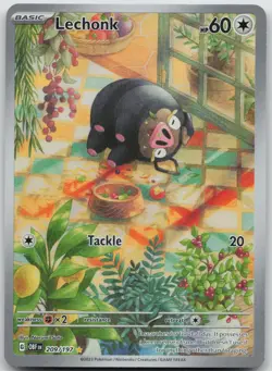 Lechonk 209/197 Illustration Rare Obsidian Flames Pokemon NM/M - Image 1