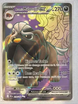 Arven's Mabostiff ex Ultra Rare Full Art Destined Rivals Pokemon TCG 218/182 - Image 1
