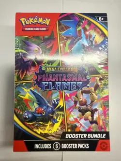 Pokemon TCG Mega Evolution Phantasmal Flames Booster Bundle 6 Packs Sealed - Image 2