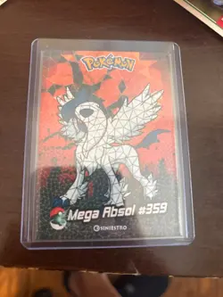 Pokemon Mega Absol #359 Crystal Art Card – Gengar Back Design - Image 1