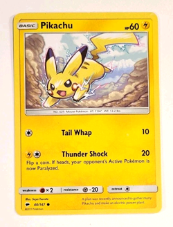 Pikachu - 40/147 - Sun and Moon - Burning Shadows - Near Mint - Pokemon Card_55 - Image 1