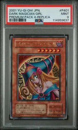 2001 Yu-Gi-Oh! Dark Magician Girl P4-01 Ultra Rare Japanese PSA 9 MINT - Image 1