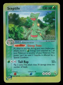 Pokemon SCEPTILE 20/109 Ruby and Sapphire - RARE Rev Holo - NEAR MINT - Image 1