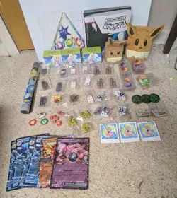 Pokemon TCG Card Sleeves Dice Playmat Deck Boxes Accessories Lot - Image 1