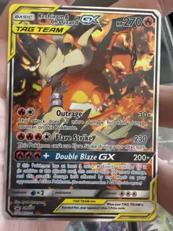Pokemon Reshiram & Charizard GX SM201 SM TAG TEAM Promo Holo Basic 270 HP - Image 1