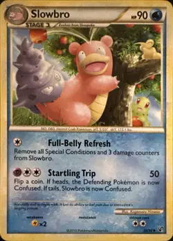 Slowbro 38/90 Uncommon HGSS Undaunted Pokemon Lightly Played - Image 1
