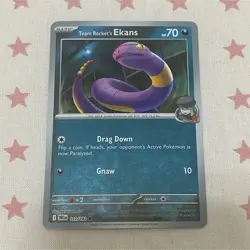 Team Rocket's Ekans 112/182 Destined Rivals Reverse Holo Pokemon TCG Card - Image 1
