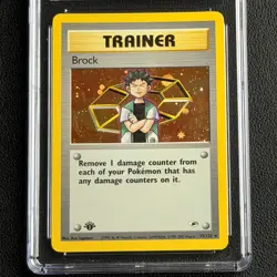 Pokemon Brock Gym Heroes 1st Edition Holo 15/132 CGC 7.5 Near Mint+ 2000 WOTC - Image 3
