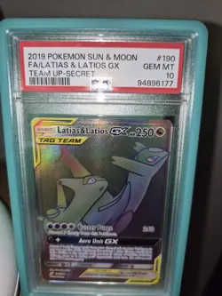 Pokemon Latias & Latios GX 190/181 Sun & Moon Team Up Secret Rare Holo PSA 10 - Image 1