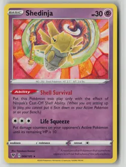 Shedinja 066/185 Pokemon Vivid Voltage Rare Near Mint Card NM - Image 1