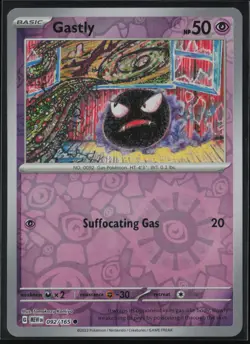 Gastly 092/165 Pokemon 151 Common Near Mint Reverse Holo Card - Image 1