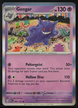 Gengar 094/165 Pokemon 151 Rare Near Mint Holo Card - Image 1