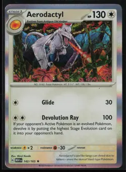 Aerodactyl 142/165 Pokemon 151 Rare Near Mint Holo Card - Image 1