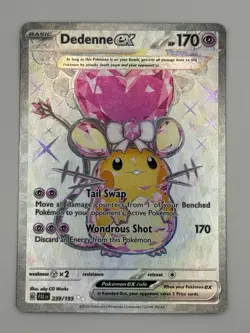 Dedenne ex 239/193 Paldea Evolved Ultra Rare Full Art Pokemon Card NM - Image 1
