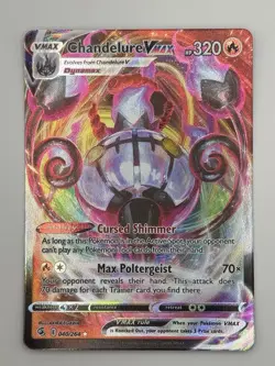 Chandelure VMAX 040/264 Fusion Strike Holo Rare Full Art Pokemon Card NM - Image 1