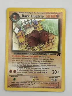 Dark Dugtrio 23/82 Team Rocket Rare Unlimited Regular Pokemon Card HP - Image 1
