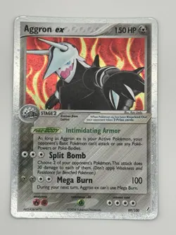 Aggron ex 89/100 EX Crystal Guardians Holo Rare Pokemon Card HP - Image 1