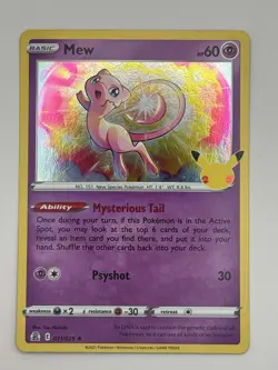 Mew 011/025 Celebrations Holo Rare Pokemon Card NM - Image 1