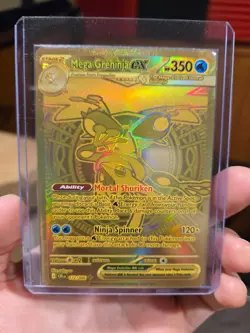 Gold NM Mega Greninja ex 122/086 English Full Art Hyper Rare Pokemon TCG - Image 1
