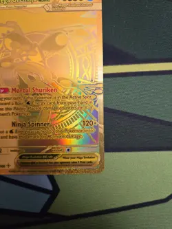 Gold NM Mega Greninja ex 122/086 English Full Art Hyper Rare Pokemon TCG - Image 5