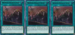 3x WORLD LEGACY SCARS - YUGIOH - EXFO-ENSP1 - Limited Ed Ultra Rare Sneak Promo - Image 1