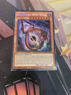YUGIOH - SCHWARZCHILD INFINITY DRAGON - SECRET RARE - MZTM - 1ST ED - NM - Image 1