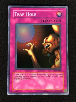 Yugioh Trap Hole LOB-058 Super (NM) - Image 1