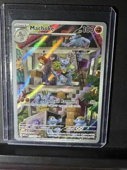 Pokemon TCG Machoke Scarlet Violet 151 Holo Illustration Card 177/165 Rare Mint - Image 3